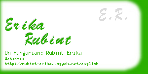 erika rubint business card